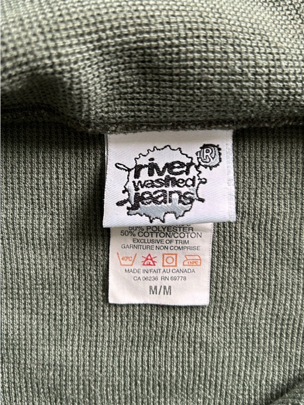 Olive Green Half-Zip Polo Shirt - Picture 4 of 4